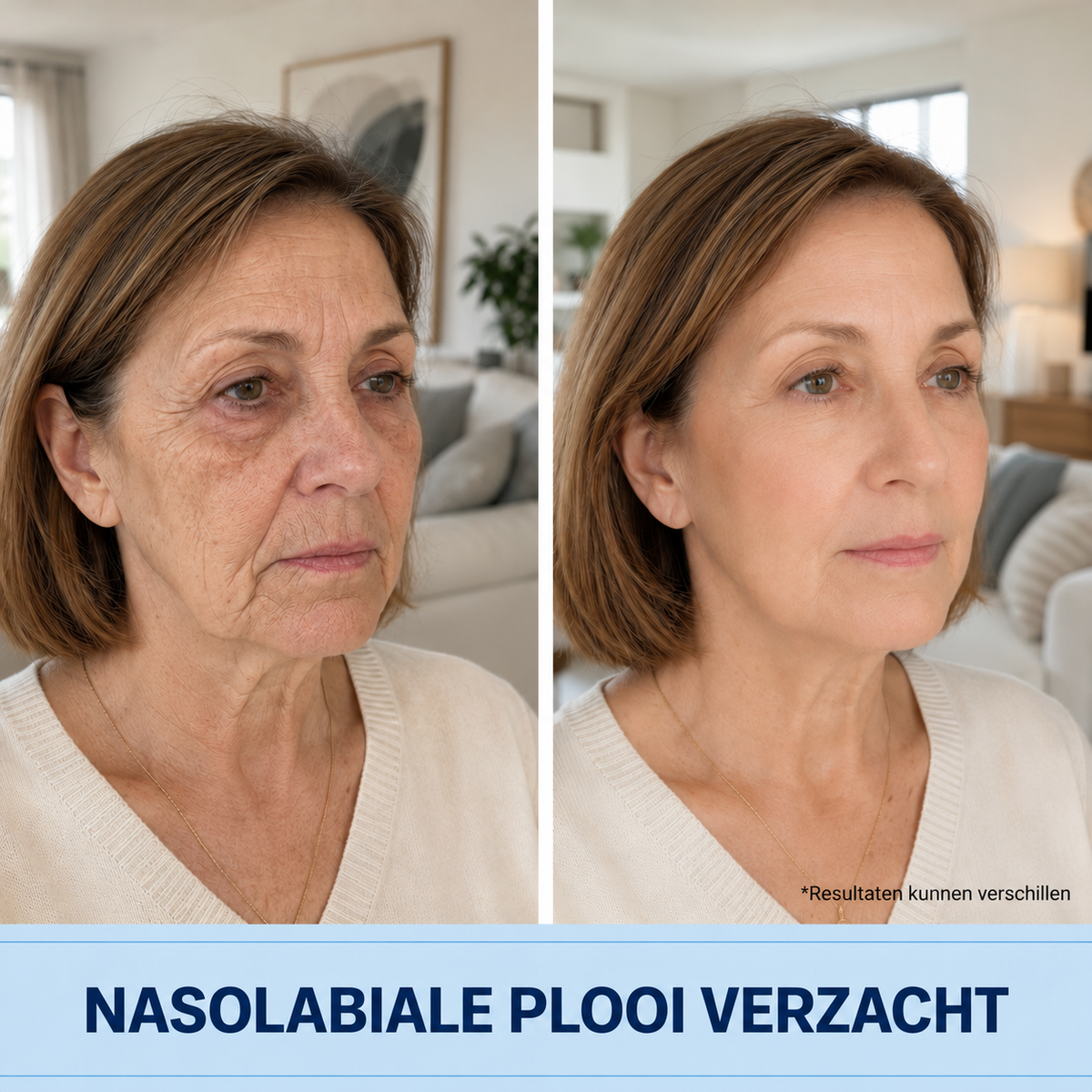 Collageenampul met gouden draadjes van Glansera