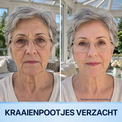 Collageenampul met gouden draadjes van Glansera