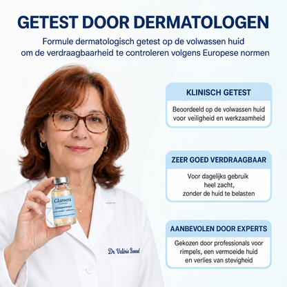 Collageenampul met gouden draadjes van Glansera