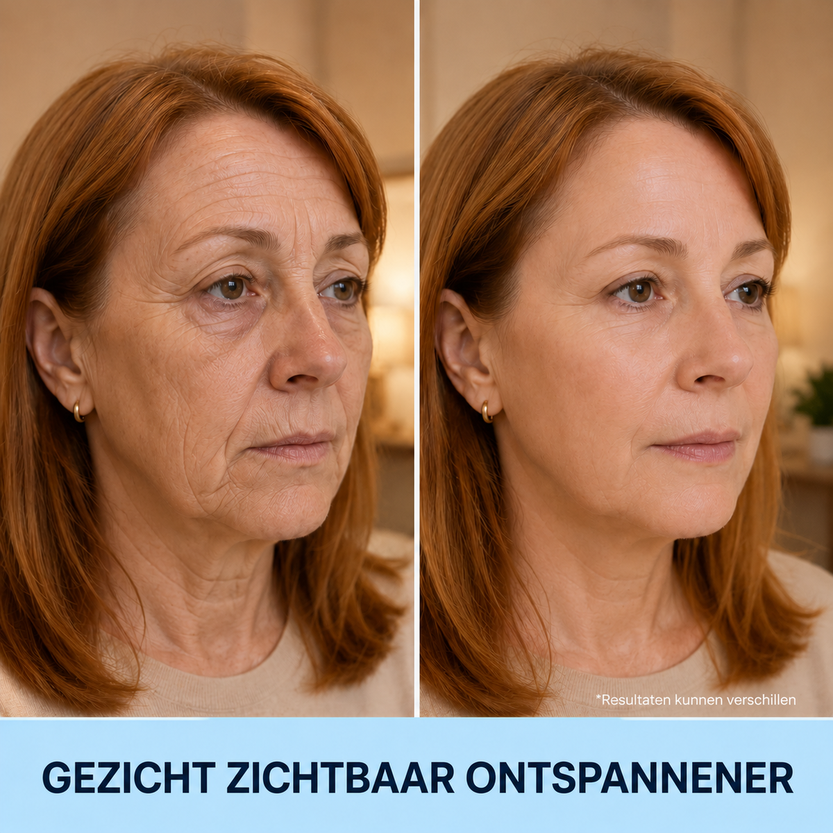 Collageenampul met gouden draadjes van Glansera