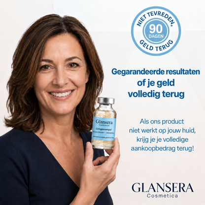 Collageenampul met gouden draadjes van Glansera