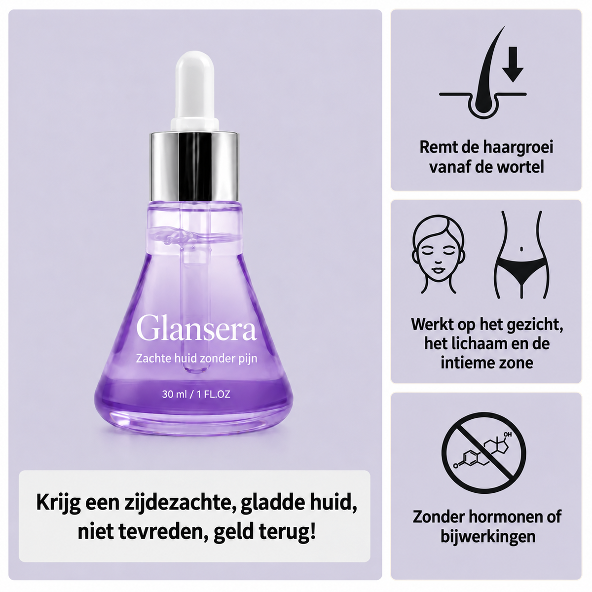 Anti-Haargroei Serum van Glansera