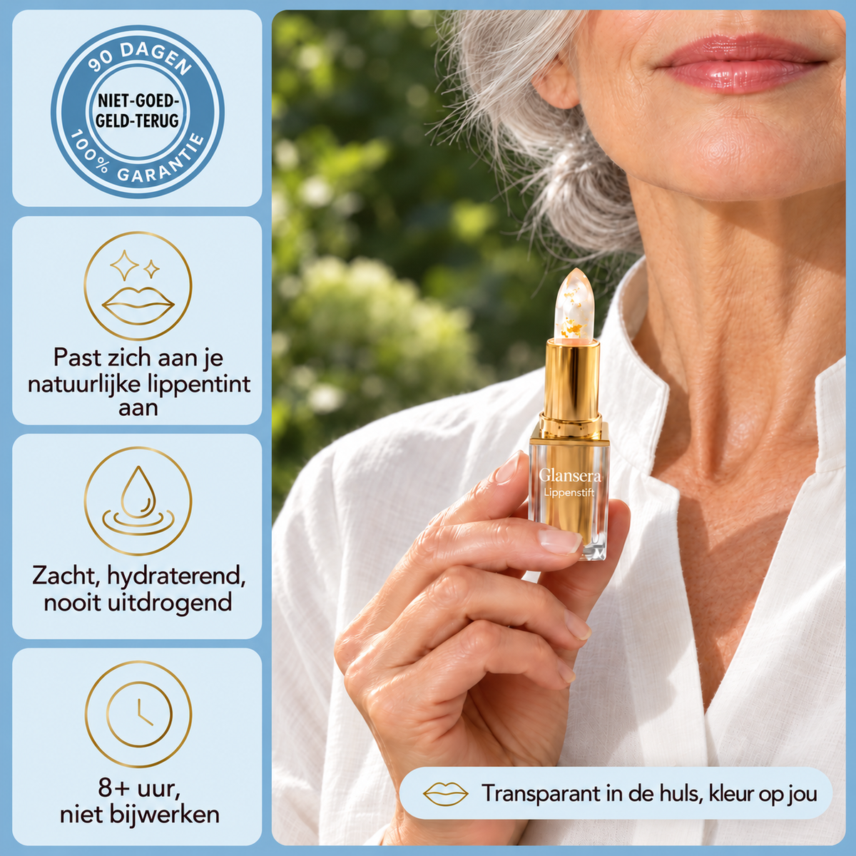 Glansera Lippenstift - 90 dagen garantie en 3 beloften