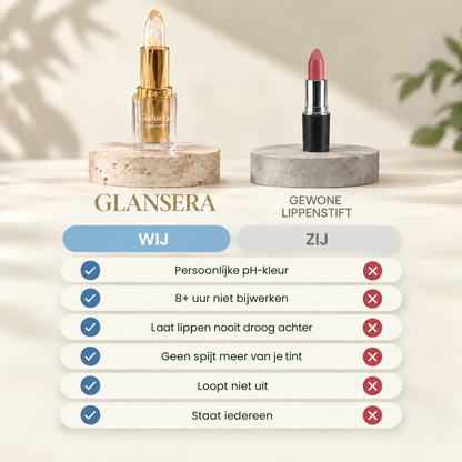 Glansera tegenover gewone lippenstift